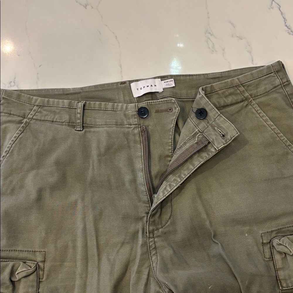 Topman Khaki Cargo Pants for Men w34 - Picture 10 of 10